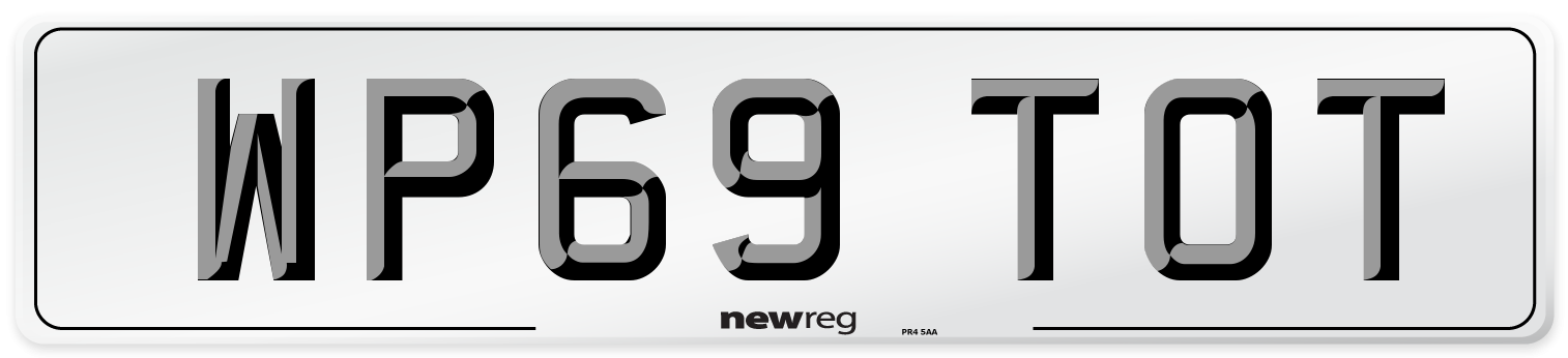 WP69 TOT Number Plate from New Reg